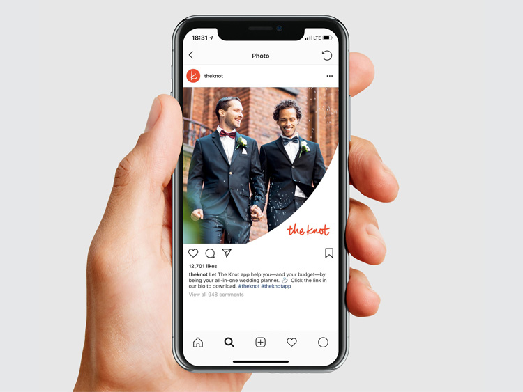 TheKnot婚禮策劃服務公司品牌形象升級改造案例，方案涉及廣告語和logo設計 