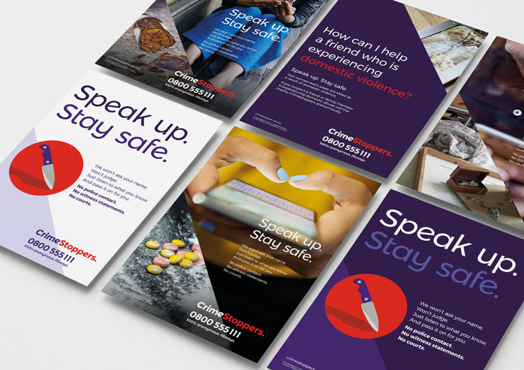 阻止犯罪慈善機(jī)構(gòu)視覺形象設(shè)計(jì)，暢所欲言，保證安全