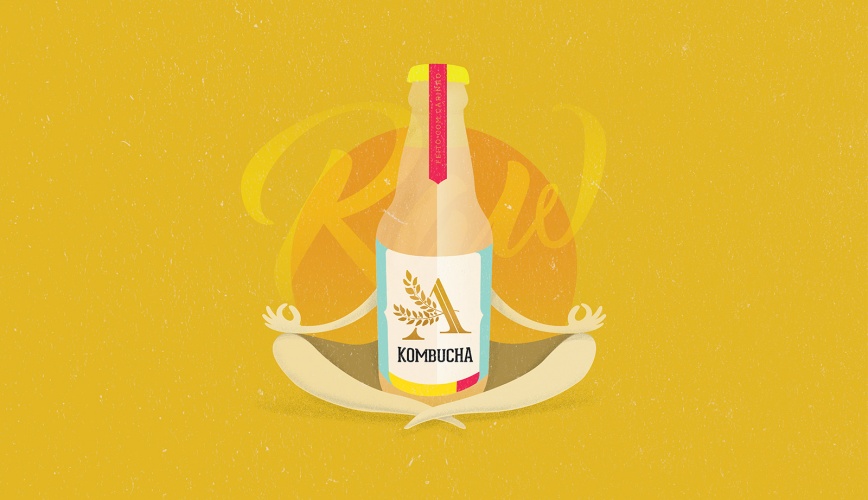 飲料品牌AinaKombucha品牌設計和產品包裝