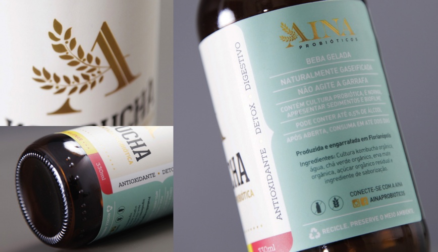 飲料品牌AinaKombucha品牌設計和產品包裝