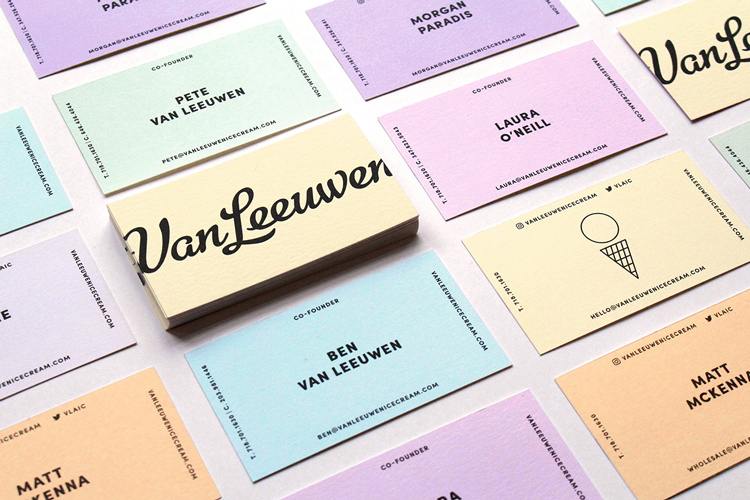 美國冰淇淋品牌Van Leeuwen Artisan品牌vi設計和包裝設計