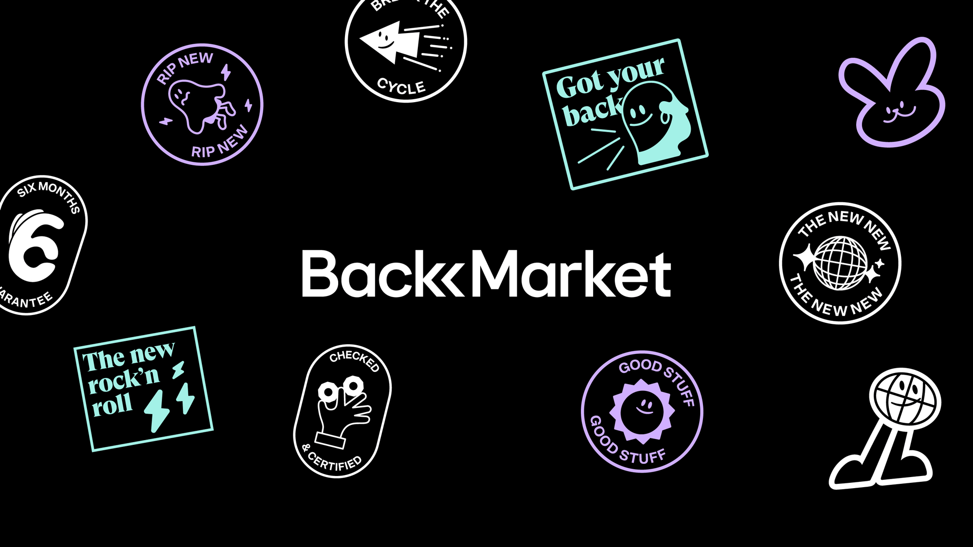 Back Market電子設備翻新服務商公司vi設計,圖標設計