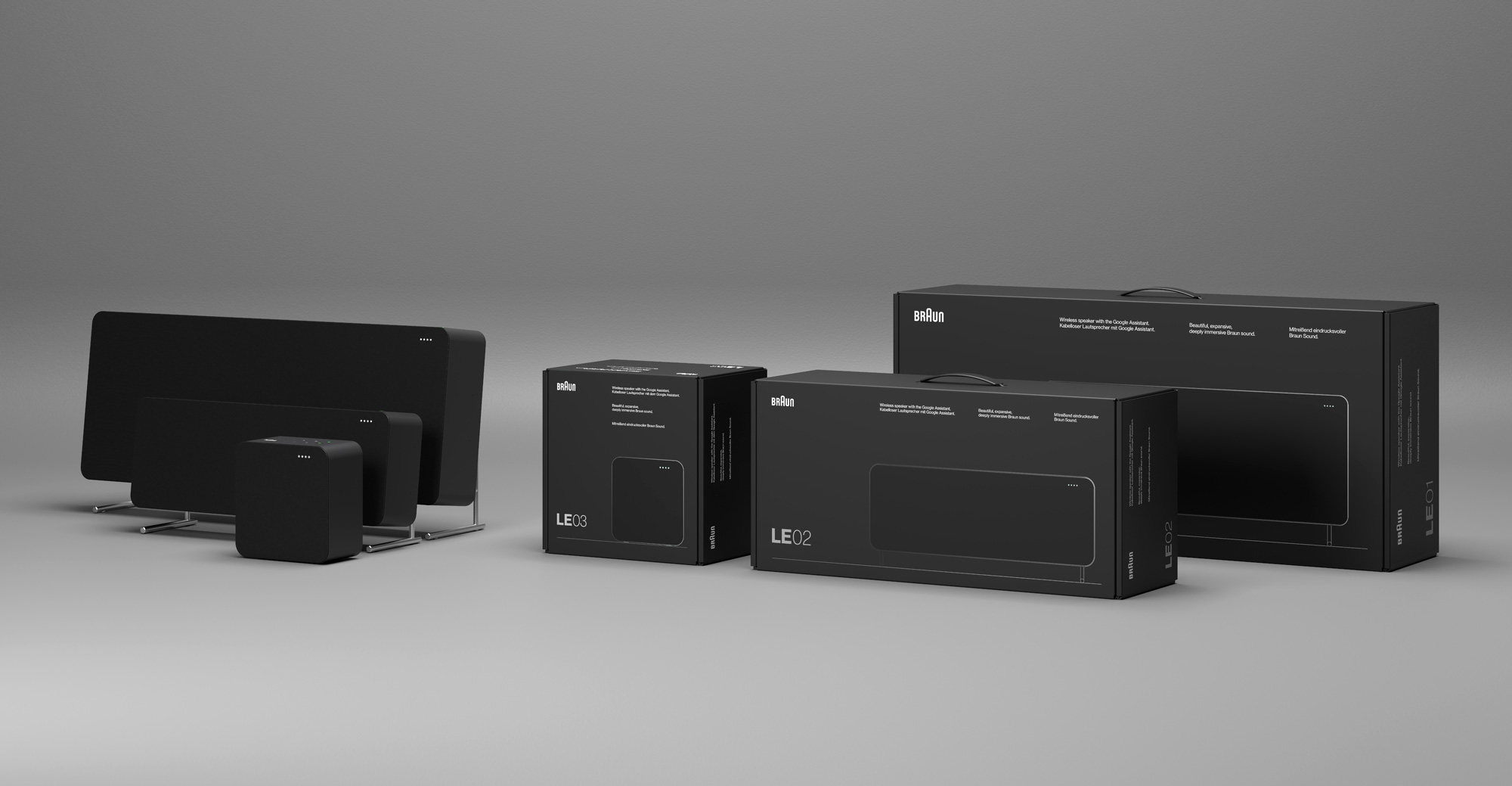 Braun音響音箱企業logo設計，包裝設計